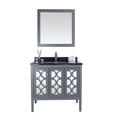 Laviva Mediterraneo, 36, Grey Cabinet & Black Wood Counter 313MKSH-36G-BW